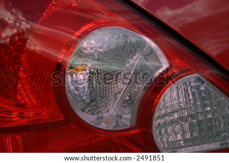a rear light cluster from a saloon car