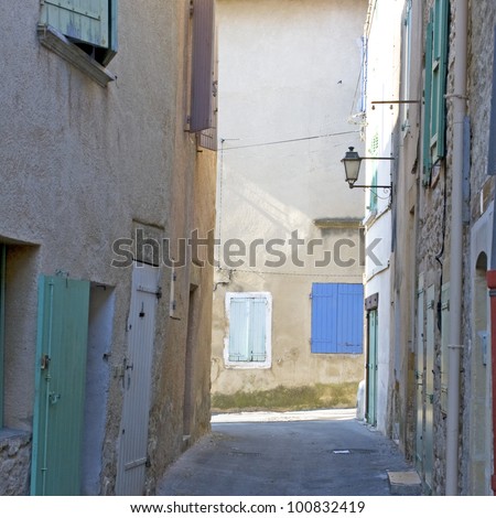 French Village, back street in Provence. France.