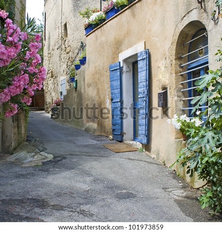 French Village street. Town in Provence. France