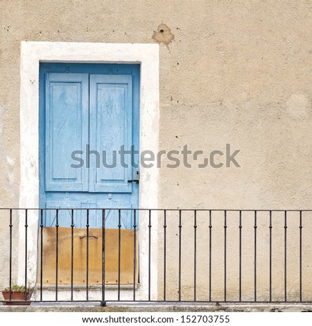 Door in french village. Provence. France.