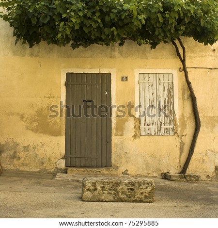 French village house with door. Provence. France