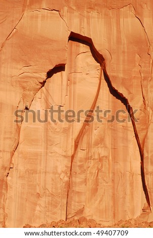 erosion of rocks. of erosion on a rock face