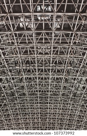 Steel Structure of a Train Station, Japan