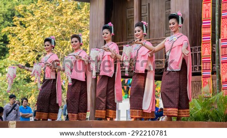 BANGKOK, THAILAND - JANUARY 16: Thai Culture Festival in Bangkok, Thailand on January 16, 2015. Participants take part in the celebration of Thai Traditional Culture Festival at Lumpini Park