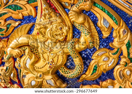 BANGKOK, THAILAND - DECEMBER 17: Thai Royal Barge in Bangkok, Thailand on December 17, 2014. Thai Patterns applied onto Thai royal barges that used in the royal family