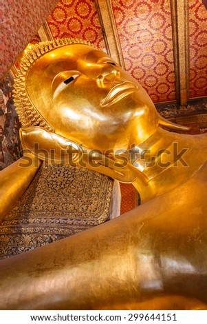 The Reclining Buddha at Wat Pho (Pho Temple) in Bangkok