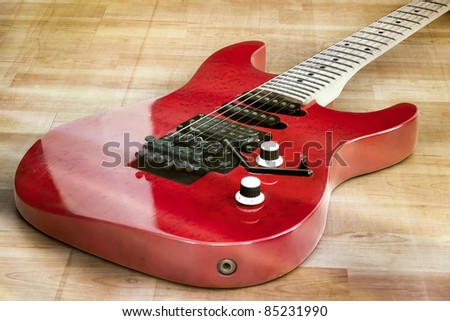 Red Old Guitar