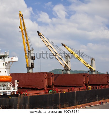 Cranes on a Ship Building Site