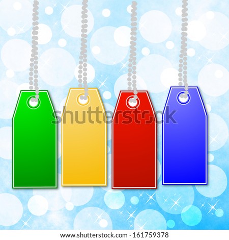 bright clean price-tags on a beautiful background, illustration