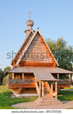 Church, museum of wooden architecture, Vladimirskiy area, Russia