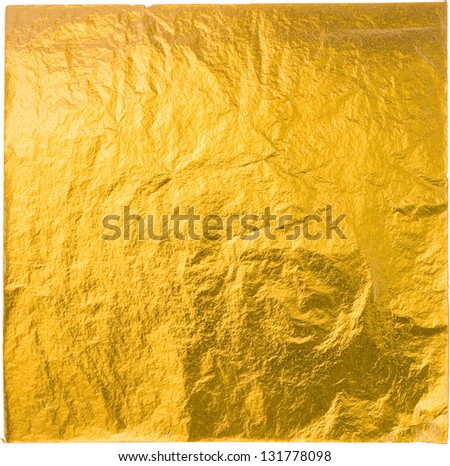 Gold Leaf Isolated On A White Background