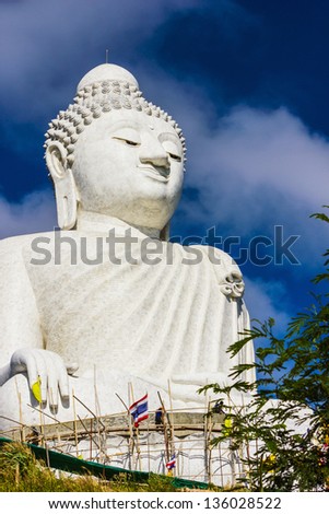 Big Buddha monument on the island of Phuket in Thailand