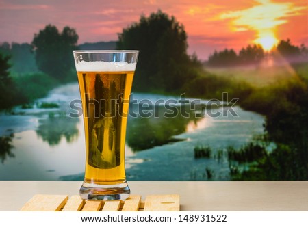 foamy beer in a glass