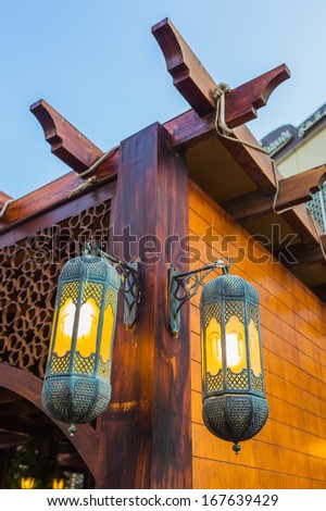 Arab Street Lanterns In The City Of Dubai In The United Arab Emirates