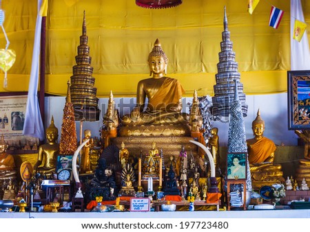 PHUKET, THAILAND - FEBRUARY 14: Big Buddha temple complex, on February 14, 2013. The construction is made only on donations.