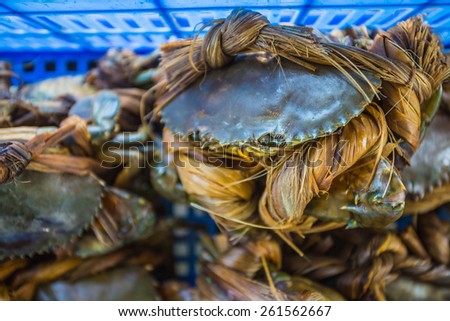 Crabs bind in market of Ho Chi Minh City