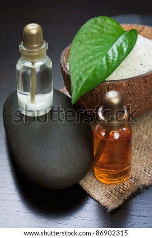 still-life subjects of relaxing spa treatments