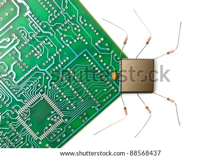 computer virus is isolated on white background