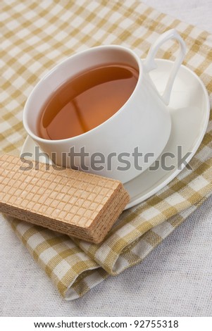 Morning tea on the background cloth