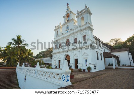 Our Lady of Immaculate Conception Church in Panjim - one of oldest churches in Goa (1540). Panjim (Panaji) - capital of Indian state of Goa and headquarters of North Goa district.