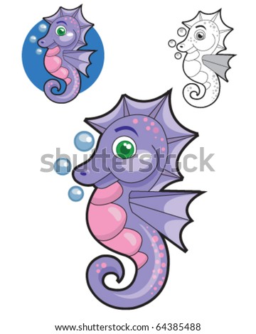 cartoon seahorse. cartoon seahorse pictures,