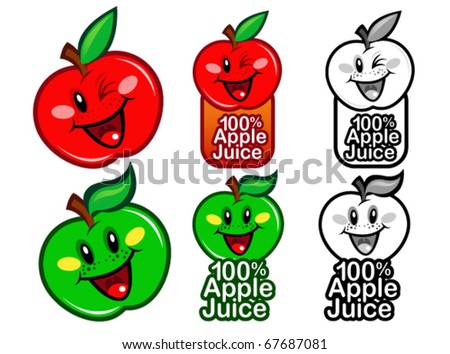 clip art apple juice. Green Apple Juice Seals
