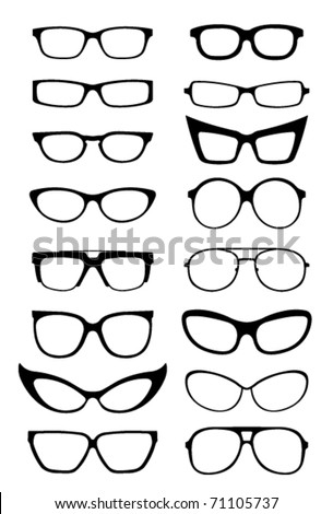 glasses and sunglasses silhouettes stock vector 71105737 glasses to sunglasses 305x470