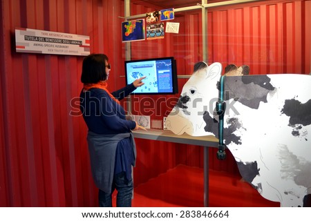 MILAN, ITALY - May 11:  Inside of the pavilion of Germany at Expo, universal exposition on the theme of food on  May 11, 2015 in Milan, Italy.