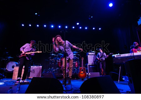SEATTLE-JULY 20:  Folk, R&B singer Allen Stone performs on stage during the Capitol Hill Block Party on July 20, 2012
