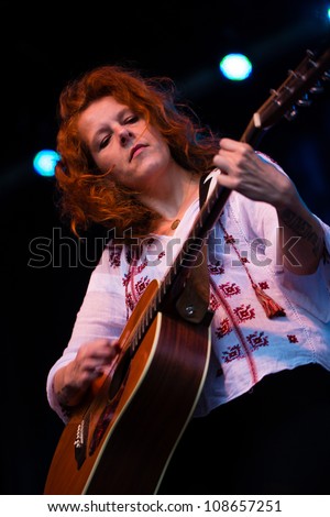 SEATTLE - JULY 22:  Singer, songwriter Neko Case performs on the main stage at the Capitol Hill Block party in Seattle, WA on July 22, 2012.