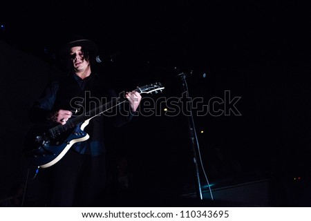 SEATTLE - AUGUST 14:  Rock Star Jack White Performs on stage at WaMu Theater in Seattle, WA on August 14, 2012.