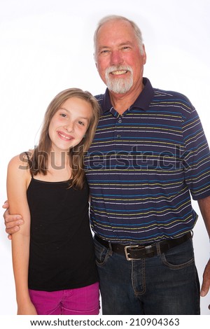 A happy Grandpa with his granddaughter