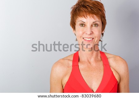 pretty, mature woman in good physical condition
