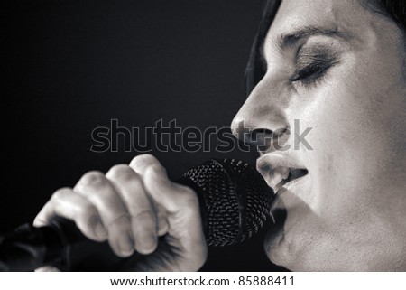 SEATTLE - MAY 14:  French electronic pop lead singer Yelle performs on stage at Neumo\'s in Seattle on May 14, 2011