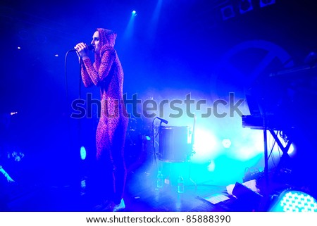 SEATTLE - MAY 14:  French electronic pop lead singer Yelle performs on stage at Neumo's in Seattle on May 14, 2011