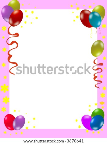 Colorful Birthday Frame Stock Photo 3670641 : Shutterst