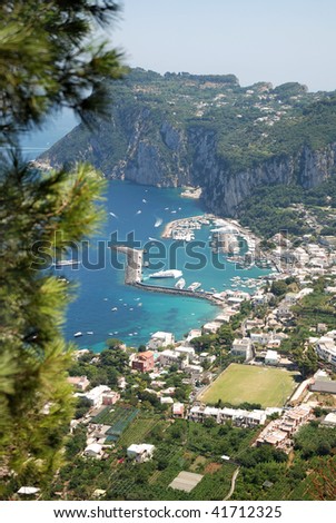 View on port of Capri island