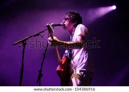 BARCELONA, SPAIN - MAY 31: Jason Pierce, also known as J. Spaceman, lead singer of Spiritualized band, performs at San Miguel Primavera Sound Festival on May 31, 2012 in Barcelona, Spain.