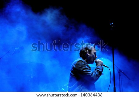 BARCELONA - MAY 24: The Jesus and Mary Chain band performs at Heineken Primavera Sound 2013 Festival on May 24, 2013 in Barcelona, Spain.