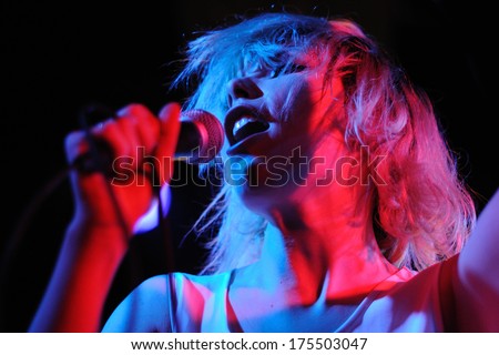 BARCELONA - MAR 24: Chew Lips (dance pop band) performs at Apolo on March 24, 2011 in Barcelona, Spain.
