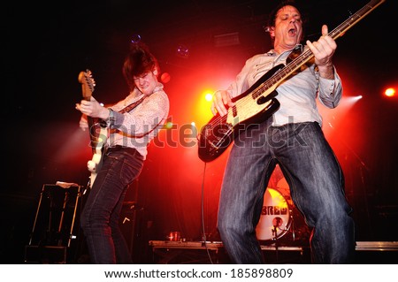 BARCELONA - MAR 01: The Brew (British rock group) performs at Bikini club on March 01, 2012 in Barcelona, Spain.