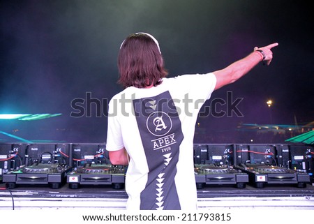 BENICASSIM, SPAIN - JULY 20: Alesso (Swedish Deejay and electronic dance music producer) performs at FIB Festival on July 20, 2014 in Benicassim, Spain.