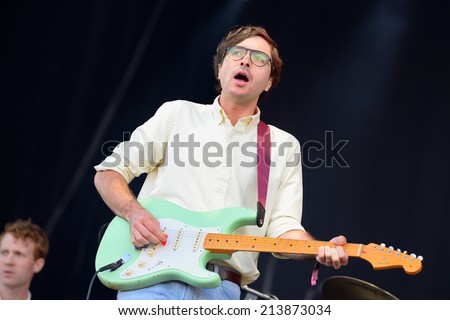 BARCELONA - MAY 29: Real Estate (American indie rock and dream pop band) performs at Heineken Primavera Sound 2014 Festival (PS14) on May 29, 2014 in Barcelona, Spain.