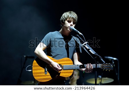 BENICASSIM, SPAIN - JULY 18: Jake Bugg (English musician, singer, and songwriter) at FIB Festival on July 18, 2014 in Benicassim, Spain.