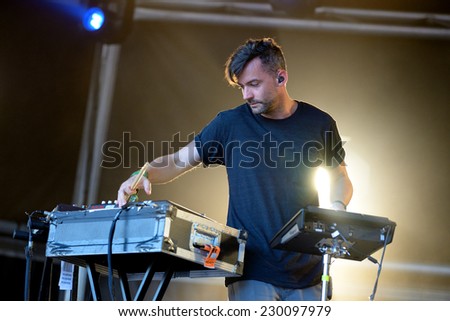 BARCELONA - JUN 13: Bonobo (musician, producer and DJ) performance at Sonar Festival on June 13, 2014 in Barcelona, Spain.