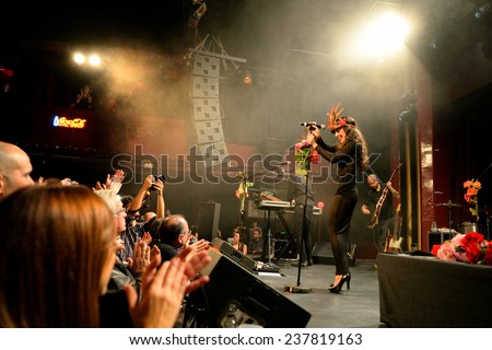 BARCELONA - DEC 05: Fuel Fandango (electronic, funk, fusion and flamenco band) performs at Apolo (venue) on December 05, 2014 in Barcelona, Spain.