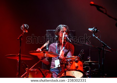BILBAO, SPAIN - OCT 31: We Cut Corners (band) live performance at Bime Festival on October 31, 2014 in Bilbao, Spain.