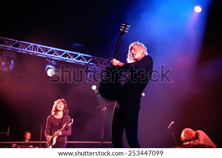 BILBAO, SPAIN - OCT 31: Go Go Berlin (band) live performance at Bime Festival on October 31, 2014 in Bilbao, Spain.