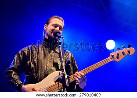 VALENCIA, SPAIN - APR 4: Wild Beasts (band) performs at MBC Fest on April 4, 2015 in Valencia, Spain.
