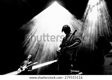 BILBAO, SPAIN - OCT 31: Thruston Moore (band) live performance at Bime Festival on October 31, 2014 in Bilbao, Spain.